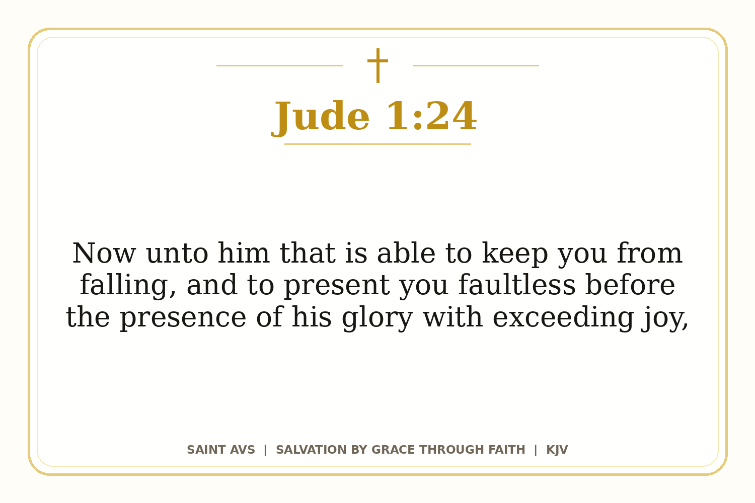 Salvation by Grace Through Faith flashcard for 101 jude 1 24