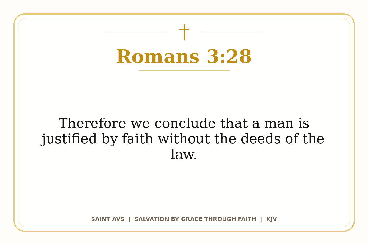 Salvation by Grace Through Faith flashcard for 23 romans 3 28