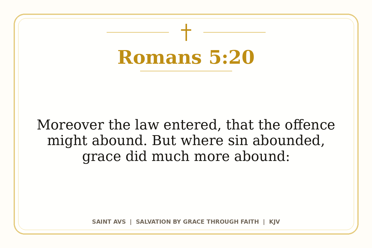 Salvation by Grace Through Faith flashcard for 31 romans 5 20