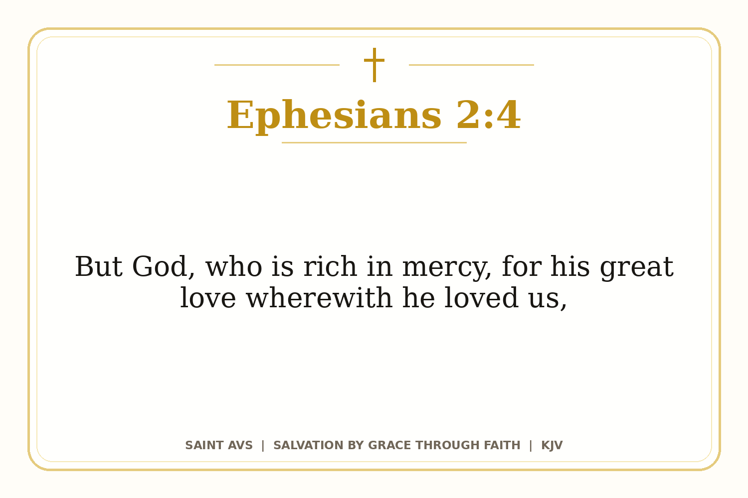 Salvation by Grace Through Faith flashcard for 61 ephesians 2 4