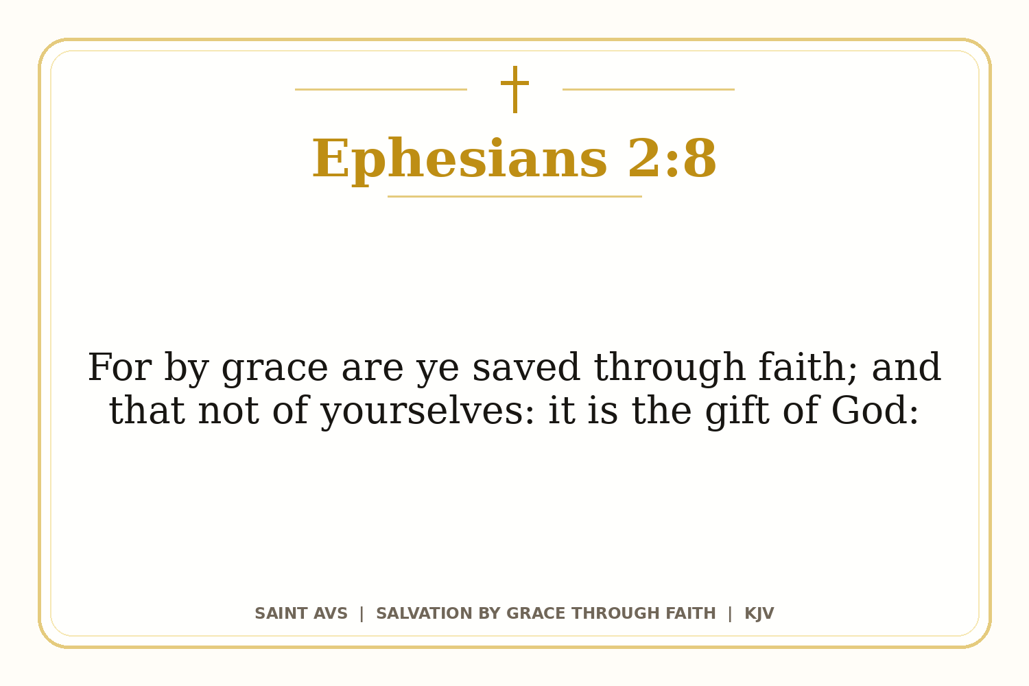 Salvation by Grace Through Faith flashcard for 63 ephesians 2 8